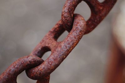 Close-up of rusty chain