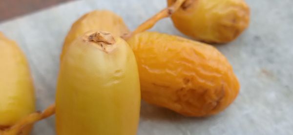 High angle view of oranges on table