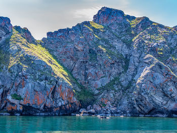 View of lake baikal in the early summer morning