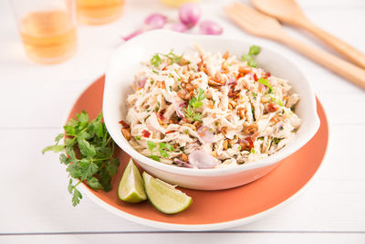 Close-up of salad in plate