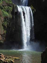 Scenic view of waterfall