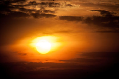 Cloudy sky at sunset