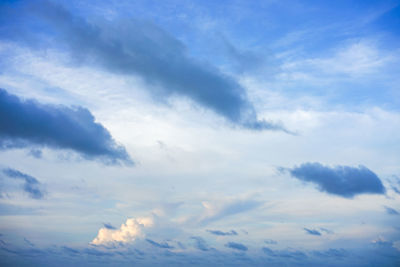 Low angle view of clouds in sky