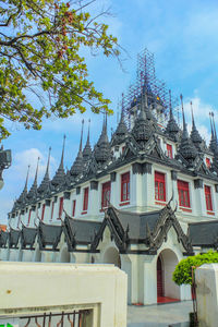 Low angle view of traditional building against sky