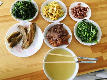 Close-up of food served in plate