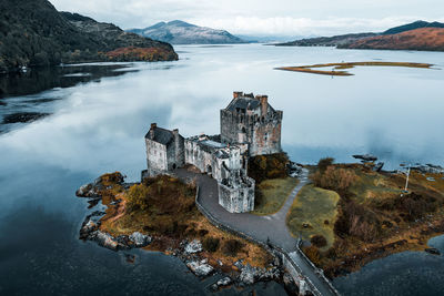 Scenic view of sea and rocks against sky