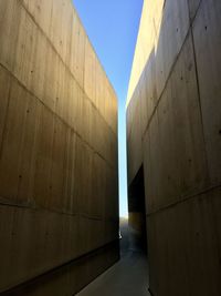 Corridor between two buildings against sky - what a museum