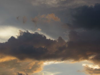 Low angle view of storm clouds in sky