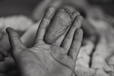 Close-up of hands