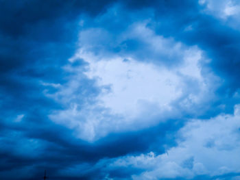 Low angle view of cloudy sky