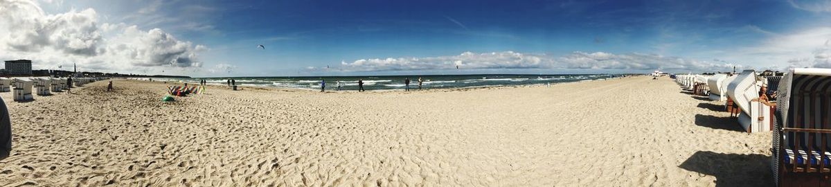 Panoramic view of beach against sky