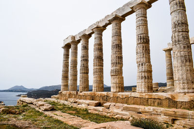 Old ruins of temple against sky