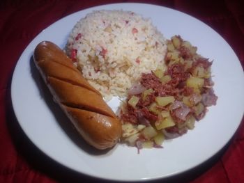 Close-up of served food