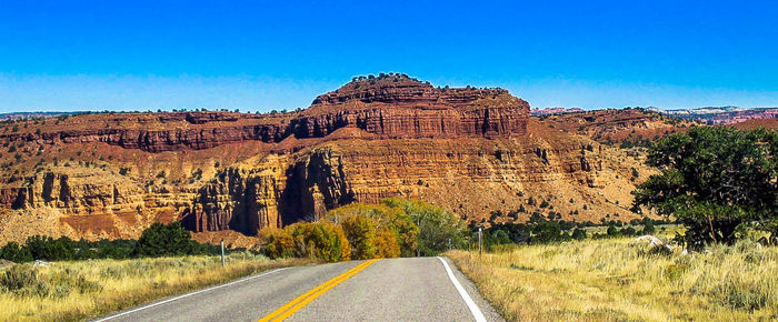 Road passing through a desert