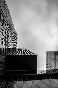 Low angle view of modern building against sky