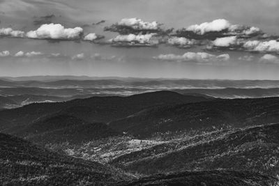 Scenic view of dramatic landscape against sky