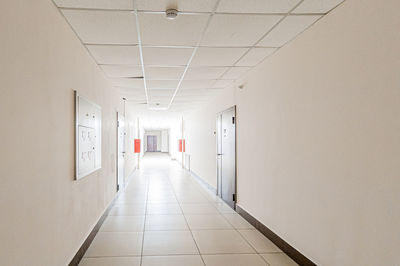 Empty corridor of building