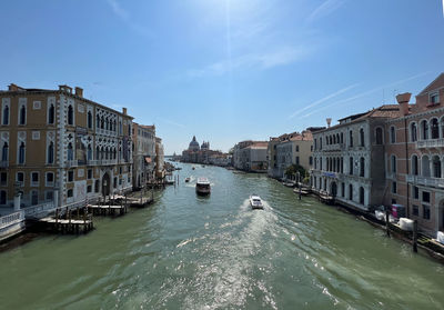 Canal amidst buildings in city