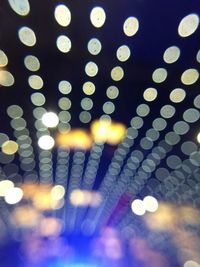 Defocused image of illuminated lights