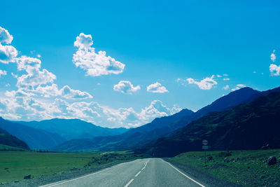Scenic view of highway against sky