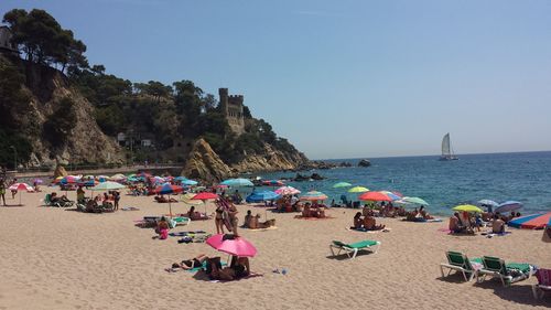 Group of people on beach