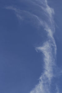 Low angle view of vapor trail in sky