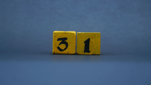 High angle view of toy blocks on table
