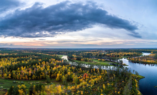 Scenic view of river against sky