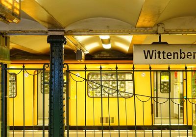 Train at subway station