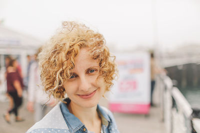 Portrait of smiling young woman