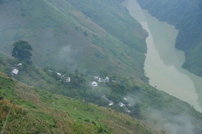 High angle view of landscape