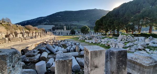 Panoramic view of historical building against sky