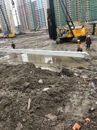 View of construction site in city