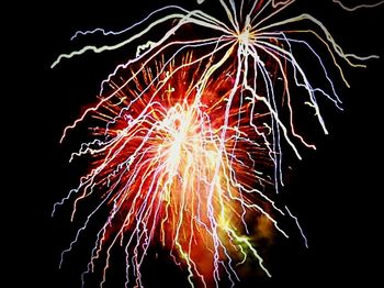 Low angle view of firework display