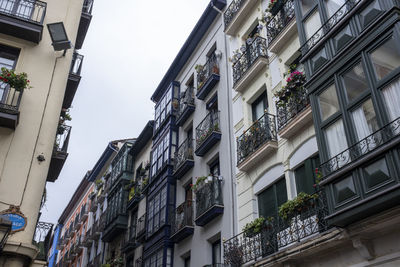 Low angle view of buildings in city