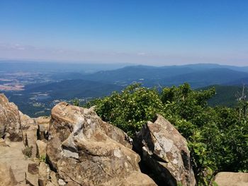 Scenic view of mountain against sky