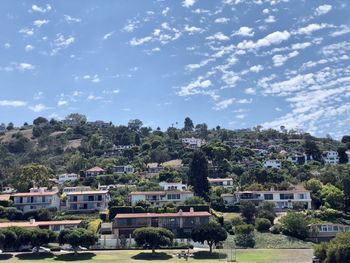 View of townscape against sky