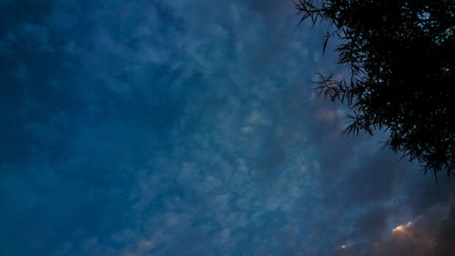 Low angle view of blue sky