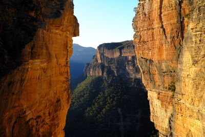 Scenic view of rock formations