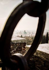 Close-up of cityscape against sky