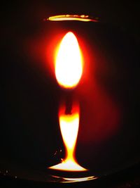 Close-up of lit candle