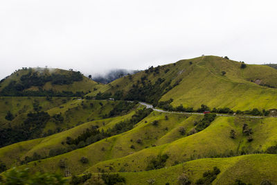 Scenic view of landscape against clear sky