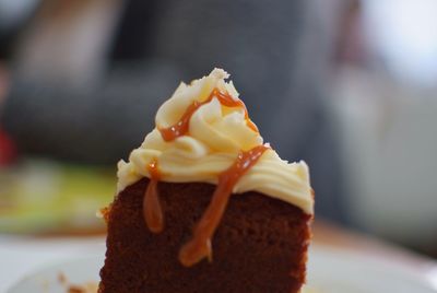 Close-up of cupcakes on plate