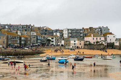 St ives. people at the beach