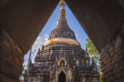 Low angle view of temple building