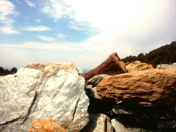 Scenic view of rocky mountains