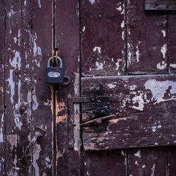 Close-up of closed door