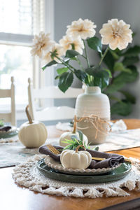 Close-up of food on table