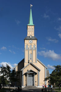 Low angle view of church against sky