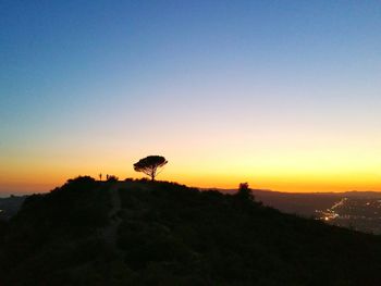 Scenic view of landscape at sunset